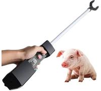BLUEZY Portátil Palo Eléctrico para Conducir Cerdos, Arreo De Animales, Palo De Seguridad para Ganado con Iluminación LED Empujador Recargable para Vaca, Cerdo, Cabras, Manejo Sencillo 91cm