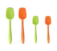 BLUGUL 4 Piezas Espátula de Cuchara de Silicona, Resistente al Calor, para Hornear y Mezclar, en Forma de Pala, Grande y Pequeño (GN+OR)