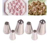 BLUGUL 6pcs Sakura Boquillas de Repostería, Flor Set Decoración de Cupcakes y Tartas, Acero Inoxidable