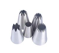 BLUGUL Juego de 5 Grande Boquillas para Repostería, Consejos de Pastelería