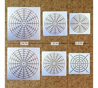 BLUGUL Plantillas de Mandala, Mandala Punteando Plantilla, para Pared de Bricolaje, DIY Piedras Arte, Muebles de Madera, Telaraña Serie A 6 Piezas
