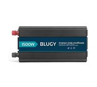 Blugy Inversor 24V 1500W Onda modificada, Cargas lineales, conmutación Equipos electrónicos, Salida USB de 5 V / 2,1 A integrada, Salida de Onda sinusoidal modificada a 230 V / 50 Hz