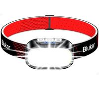 Blukar Linterna Frontal Temperatura de Color Dual, Super Brillante Recargable Linterna Cabeza,12 Modos, Atenuación Continua, Impermeable y 30 Horas de Autonomía para Cortes de Energía/Acampar/Correr