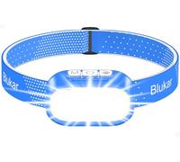 Blukar Linterna Frontal Temperatura de Color Dual, Super Brillante Recargable Linterna Cabeza,12 Modos, Atenuación Continua, Impermeable y 30 Horas de Autonomía para Cortes de Energía/Acampar/Correr