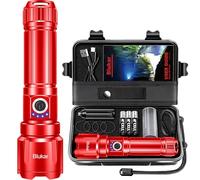 Blukar Linternas LED Alta Potencia, Recargable Linternas con 5 Modos de Luz, Zoomable, Impermeable Portátil Táctica Linterna para Camping/Senderismo/Al aire Libre/Emergencias