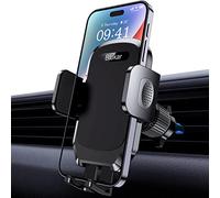 Blukar Soporte Móvil Coche, Botón de Liberación Soporte Teléfono Coche con Clip de Gancho Estable para Rejilla del Aire Ventilación -Universal 360° Rotación para Smartphone/GPS 4.0-6.7 Pulgadas
