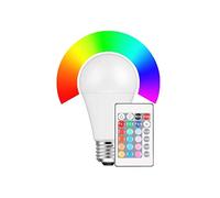 Blulaxa Bombilla LED E27, 9 W RGB + 2700 K, 810 lm, 200°, regulable, con mando a distancia