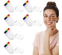 Blulu 6 Piezas Crayones de Pintura Facial de Bandera Orgullo Arcoíris de Gay Decoración de Cara para LGBT Desfile de Fiestas Cosplay Fiesta de Cumpleaños Maquillaje Cuerpo festivales Halloween