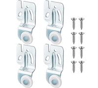 Blulu Juego de 4 rodillos para puerta de armario, 2 pares, herrajes para puerta corrediza, ruedas de puerta de armario para puertas correderas de cocina, puertas correderas de cocina, puerta corredera