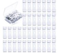 Blulu Kit de Accesorios de Reparación de Persiana Vertical Clip Protector de Veleta de Persiana Pestañas de Reparación de Persiana, Piezas de Reemplazo de Persiana de Ventana, Blanco
