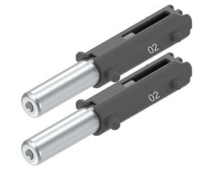 Blum 22K2024 - Amortiguador para herrajes de tapa Aventos HS HL - Blumotion - Amortiguador de puerta de repuesto para soporte de aleta de almacenamiento de energía, 2 x tipo 02