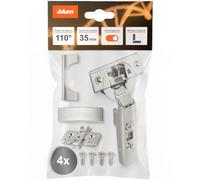 blum 4x CLIP top BLUMOTION bisagra de cazoleta 35mm solapa total niquelada | Amortiguador soft-close integrado | Solapa total cobertura completa | Ajuste 3D | Clipado sin herramienta | Cazoleta Ø35mm