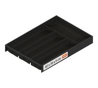 blum AMBIA-LINE cubertero con Soft-Touch | organizador de cajón premium para cajones y muebles de cocina modernos | protege, ordena y organiza cubiertos | 42×30×5 cm | Negro carbón