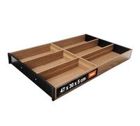 blum AMBIA-LINE cubertero | organizador de cajón premium para cocinas y muebles modernos | protege, ordena y organiza cubiertos con claridad | con pies antideslizantes | 47×30×5 cm | Nogal Tennessee