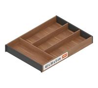 blum AMBIA-LINE cubertero | organizador de cajón premium para cocinas y muebles modernos | protege, ordena y organiza cubiertos con claridad | con pies antideslizantes | 42×30×5 cm | Nogal Tennessee