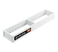 blum AMBIA-LINE Organizador de cajón Acero 47×10×5 cm | Blanco seda | Soporte de placa magnética - sin deslizamiento | Cubertero & separador de cajón en acero | Para cocina, baño & armario