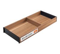 blum AMBIA-LINE organizador de cajón en decorado madera premium | ideal cocina, baño, vestidor | uso modular y sujeción segura con pies antideslizantes | 42×20×5 cm| Nogal Tennessee