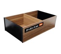 Blum AMBIA-LINE organizador de cajón en decorado madera premium | ideal cocina, baño, vestidor | uso modular y sujeción segura con pies antideslizantes | 37 × 22 × 11 cm | Nogal Tennessee