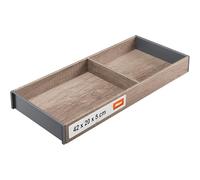 Blum AMBIA-LINE organizador de cajón en decorado madera premium | ideal cocina, baño, vestidor | uso modular y sujeción segura con pies antideslizantes | 42×20×5 cm | Roble Nebraska