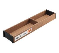 Blum AMBIA-LINE organizador de cajón en decorado madera premium | ideal cocina, baño, vestidor | uso modular y sujeción segura con pies antideslizantes | 42×10×5 cm | Nogal Tennessee
