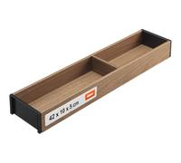 Blum AMBIA-LINE Organizador de cajón madera 42×10×5 cm | Nogal Tennessee | Pies antideslizantes - sujeción segura sin pegar | Cubertero & separador en efecto madera | Para cocina, baño & armario