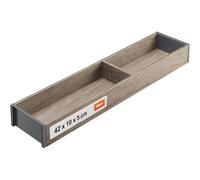 blum AMBIA-LINE Organizador de cajón madera 42×10×5 cm | Roble Nebraska | Pies antideslizantes - sujeción segura sin pegar | Cubertero & separador en efecto madera | Para cocina, baño & armario