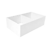 Blum AMBIA-LINE Organizador de cajones de acero con recubrimiento en polvo, ideal para el uso en cocina, baño y salón, modular ampliable, 37 x 22 x 11 cm, con placa magnética, color blanco seda