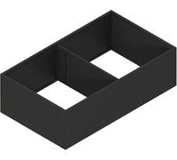 Blum AMBIA-LINE Organizador de cajones de acero con recubrimiento en polvo, ideal para el uso en la cocina, el baño y el salón, modular ampliable, 37 x 22 x 11 cm, con placa magnética, color negro