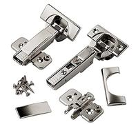 Blum Blumotion - Bisagras de cierre amortiguado de 110 grados, cierre automático, sin marco, con placas de montaje y placas de protección de bisagra