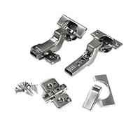 Blum BLUMOTION - Bisagras de cierre suave, 110 grados, cierre automático, sin marco, con placas de montaje y placas de cubierta de bisagra (inserto, paquete de 8 (4 pares)