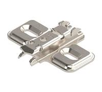 BLUM CLIP placa de montaje cruzado, tornillos spax, HV: agujero largo, distancia 0 mm