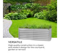 Blum High Grow Straight Jardinera elevada 200 x 60 x 100 cm 1200 litros acero Blumfeldt