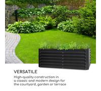 Blum High Grow Straight Jardinera elevada 200 x 60 x 100 cm 1200 litros acero Blumfeldt