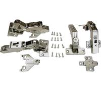 Blum Kit de bisagras de marco frontal de 0.5 pulgadas para armarios de esquina de pastel
