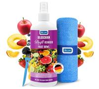 Blum Limpiador de Pantalla con Fruit Bowl Breeze 250 ml + Paño Microfibra 30 × 30 cm - Screen Cleaner - Limpieza para Laptop, portatil, PC, TV, movil, Limpiar Cristales y Limpia moviles