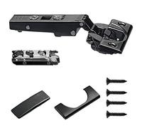 Blum Onyx 71B3550OB - Bisagra de cierre suave, color negro + placa + fundas + tornillos