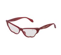 Blumarine Donna SBM748 9EZX Occhiali da sole Plastica Rosso Trasparente Geometrica Normale