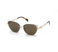 Blumarine Mujer SBM230S 08FC Gafas de sol Metal Oro Marrón Mariposa Normal