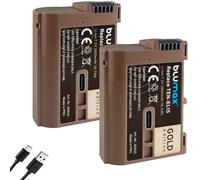 Blumax - 2 baterías compatibles con Nikon EN-EL15 | 2600 mAh -| EN-EL15c EN-EL15b EN-EL15a con conector USB tipo C para Z5 D850 D7500 - Z8 Z7 II Z6 III Zf