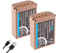 Blumax - 2 baterías compatibles con Olympus BLX-1 | 2600 mAh -| BLX1 con conector USB tipo C para Olympus OM-1 / OM-1 Mark II/OM-3 & OM System OM-1