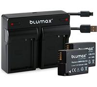 Blumax 2X batería Compatible con Panasonic DMW-BLC12 / DMW-BLC12-E 1100mAh + Mini Cargador Dual USB | Compatible con Lumix DMC: G5 | G6 | GX8 | G70 | G81 | GH2 | FZ300 | FZ1000 | FZ2000 |