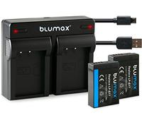 Blumax 2X LP-E17 Akku 1000mAh (teildekodiert) + Mini Dual-Ladegerät USB für Canon EOS 750D, 760D, 8000D EOS M3 EOS Kiss X8i EOS Rebel T6i, T6s