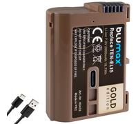 Blumax Batería compatible con Nikon EN-EL15 | 2600 mAh -| EN-EL15c EN-EL15b EN-EL15a con conector de carga USB tipo C para Z5 D850 D7500 - Z8 Z7 II Z6 III Zf