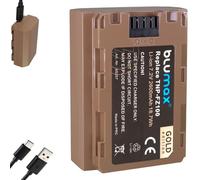 Blumax Batería compatible con Sony NP-FZ100 | 2600 mAh con puerto de carga USB tipo C - para Alpha 9 III A9 III A9 / A7C A7 III - IV // A1 6700 FX30 ZV-E1