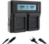blumax Cargador LCD Dual para baterías Panasonic DMW-BLG10 / DMW-BLG10E / DMW-BLE9 E/BP-DC15 E - El cargador es compatible con Lumix DMC-GF6 GX7 III GX80
