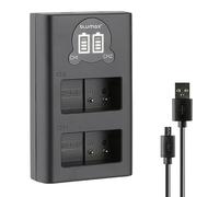 Blumax DMW-BLC12e Mini Dual LCD Cargador Compatible con Panasonic Lumix DC FZ1000 G91 DMC GX8 G70 G81 G7 G6 G5 FZ2000 FZ1000 FZ200 FZ300