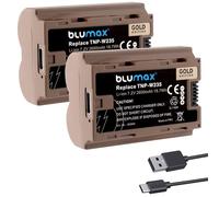 Blumax - Juego de 2 baterías compatibles con Fuji NP-W235 | 2600 mAh con conector de carga USB tipo C | para Fujifilm X-T4 X-T5 X-H2S X-S20 // GFX-100 II GFX100RF // VG-XT4