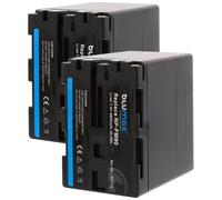 Blumax - Juego de 2 baterías compatibles con Sony NP-FM90, 4800 mAh, NP-FM30, NP-FM50, NP-FM70, QM51D, QM71D, QM91D, CS-FM50, CS-QM51