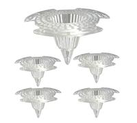 Blumentopf-Netz - Konisches Atmungsaktives Wiederverwendbares Pad , 5-teiliges Blumentopf-Ablaufloch-Netz | Für Innen- Und Außenbereiche, Hinterhof, Terrasse, Balkon, Gewächshaus, Bonsai, Orchideen,