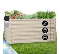 blumfeldt Bancal Elevado de Metal para Jardín, Jardinera de Exterior para Hierbas, Flores, Fruta y Verdura, Kit Cajón de Cultivo de Acero 432L, Resistente a la Intemperie y Antioxidante, 1.2m
